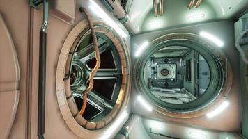 interior of futuristic internation space station video