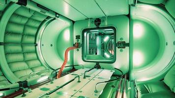 interior de la estación espacial internacional futurista video