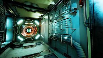 interior of futuristic internation space station video