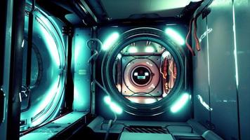 interior of futuristic internation space station video