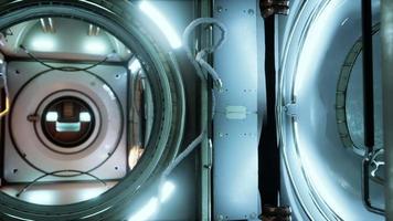 interior of futuristic internation space station video