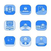 Augmented Reality Icons vector