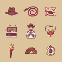 Treasure Hunter Icons vector