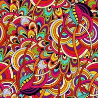 Seamless pattern of leaves, flowers and berries. Floral background vector