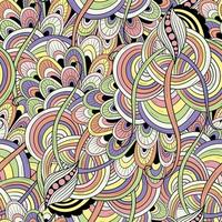 Seamless pattern of leaves, flowers and berries. Floral background vector