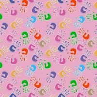 Seamless background with traces of hands vector
