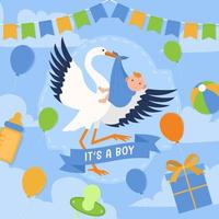 Its a Boy Born Day Illustration Concept vector