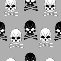 Seamless pattern with skulls vector