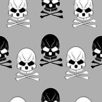 Seamless pattern with skulls vector