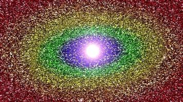 animação de galáxia abstrata com papéis digitais de glitter arco-íris para meditação video