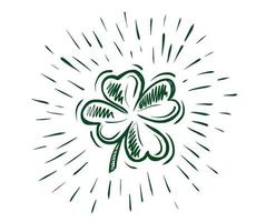 Clover set, St. Patrick's Day. Hand drawn illustrations. Vector. vector