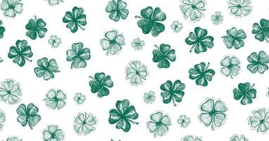 Clover set, St. Patrick's Day. Hand drawn illustrations. Vector. vector