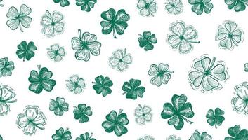 Clover set, St. Patrick's Day. Hand drawn illustrations. Vector. vector