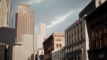 vue sur la ville financière du centre-ville de boston pendant la journée video