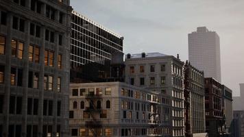 vista da cidade financeira do centro de boston durante o dia video