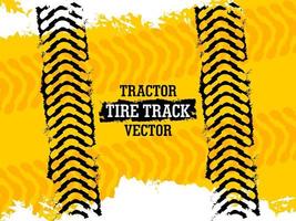 Fondo de marca de impresión de neumáticos de tractor con grunge vector