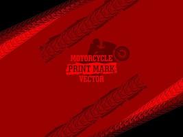 Motorcycle tire print mark background vector