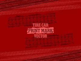 Car tire print mark vector background