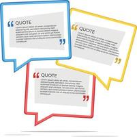 Pack of Colorful Bubbles with Quotes vector