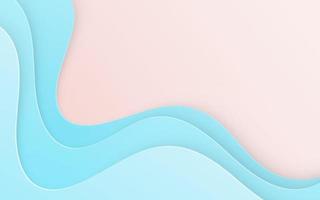 Abstract paper art pastel color curve background design, Vector paper cut illustration, Eps10