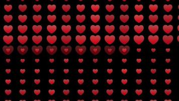 vídeo grátis de padrão de linha de corações vermelhos