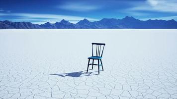 old wooden chair in a salt lake video