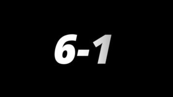 animation du panneau de notation des buts, avec fond noir. coupe du monde de football video