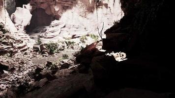 grotte dans un volcan éteint sur l'île video
