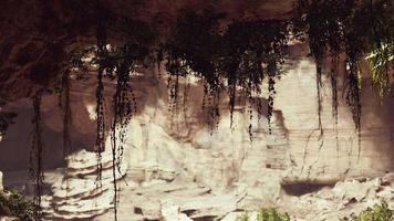 Cave in an extinct volcano on the island video