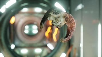 crânio de carneiro morto na estação espacial internacional
