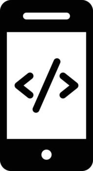 mobile coding vector illustration on a background.Premium quality symbols.vector icons for concept and graphic design.