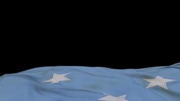 Federated States of Micronesia fabric flag waving on the wind loop. video