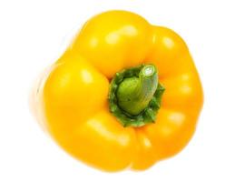 sweet yellow pepper isolated on white background photo