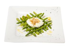 fresh salad with asparagus,eggs and croutons photo