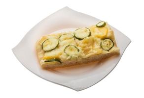 Pizza with zucchini photo