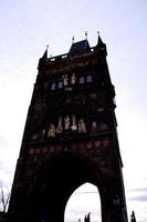 Old Prague city view - old buildings photo