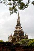 pagoda en el templo de wat chaiwattanaram, ayutthaya, tailandia foto