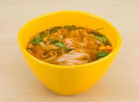 Rice noodle soup photo