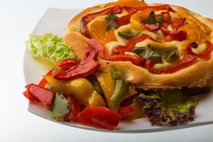 Pizza with bulgarian pepper photo