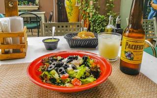 Playa del Carmen Quintana Roo Mexico 2022 Food and drink in restaurant PapaCharly Playa del Carmen Mexico.