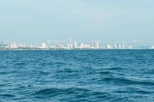 Sea and clear skies at Pattaya, Thailand. photo