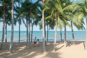 Pattaya beach, Thailand welcomes tourists. photo