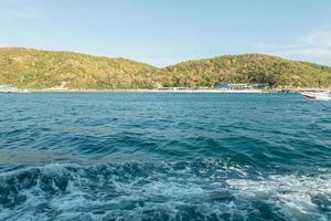 Waves of the sea on the sandy beach, Koh Larn, Pattaya, Thailand. photo