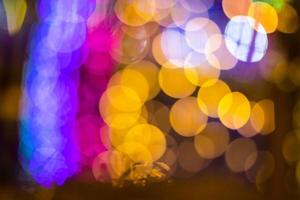 Bokeh background blur colorful lights. photo