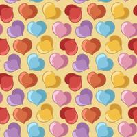 Seamless vector pattern with little colors heart
