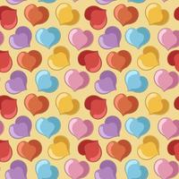 Seamless vector pattern with little colors heart