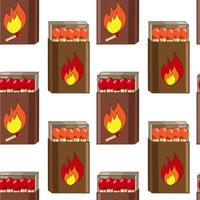 Seamless vector pattern with box safety match