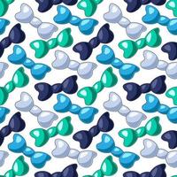 Seamless vector pattern with blue bow tie