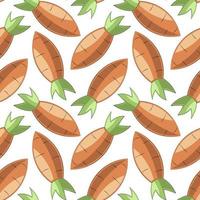 Seamless vector pattern with carrot on white background