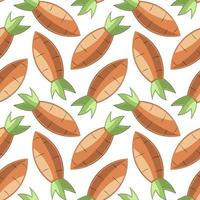 Seamless vector pattern with carrot on white background